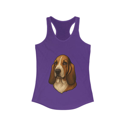 Basset Hound Head Women's Racerback Tank
