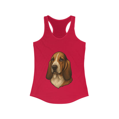 Basset Hound Head Women's Racerback Tank