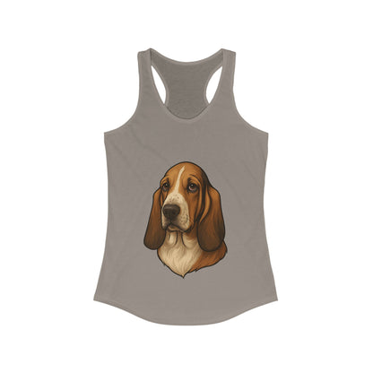 Basset Hound Head Women's Racerback Tank