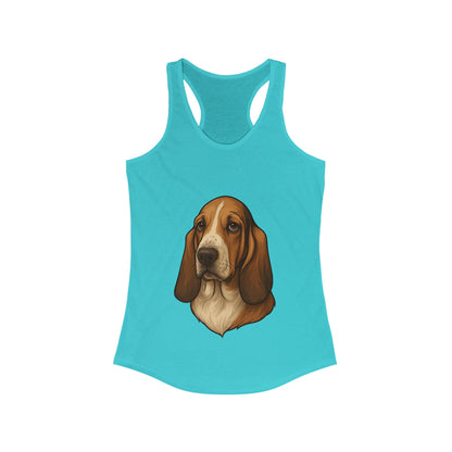 Basset Hound Head Women's Racerback Tank