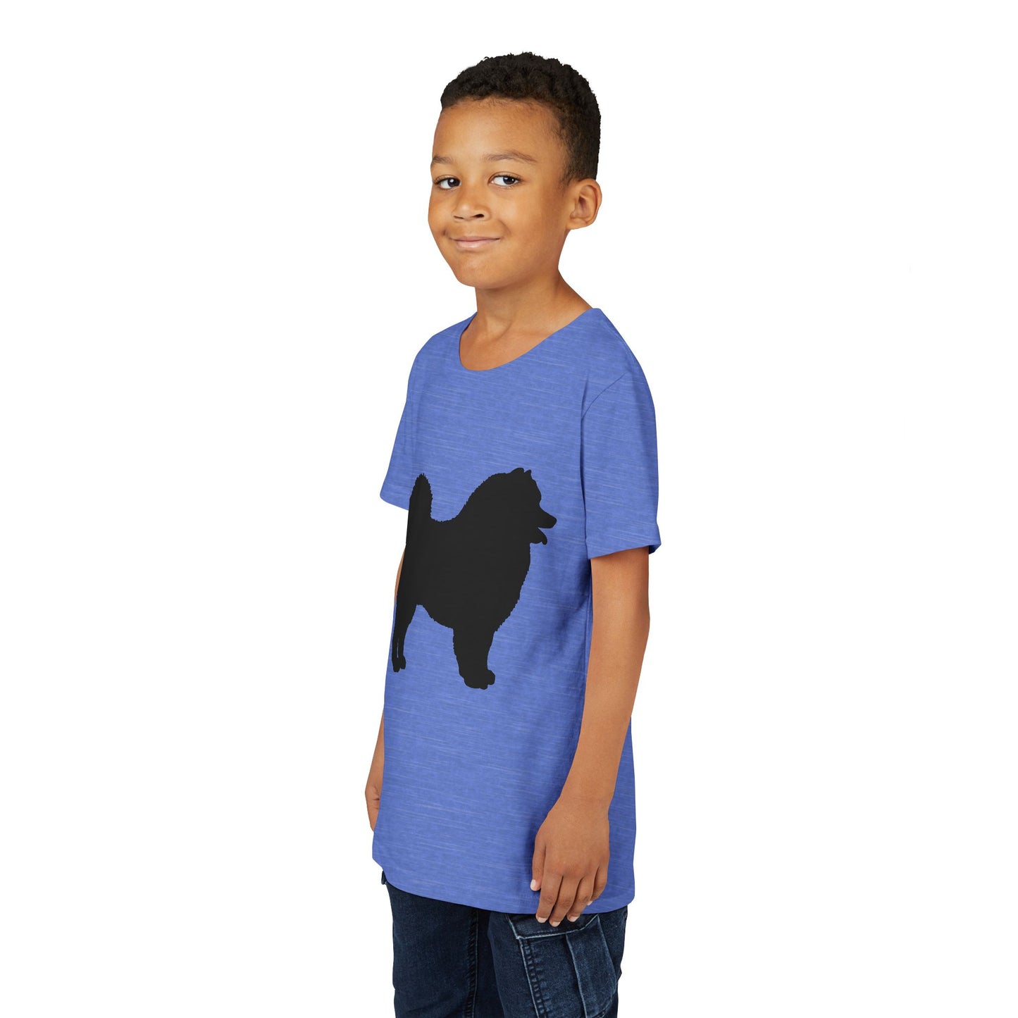 Samoyed Silhouette Youth Unisex Short Sleeve Crewneck Tee
