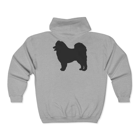 Samoyed Silhouette Unisex Full Zip Hoodie