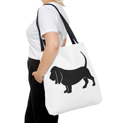 Basset Hound Silhouette Tote Bag