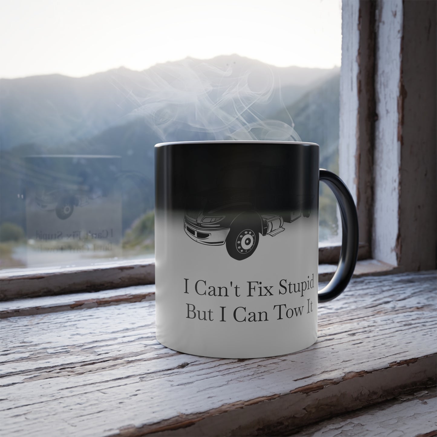 I Can't Fix Stupid Flatbed Tow Truck Color Changing Mug