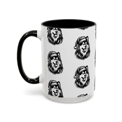 Santa Paws Malamute 2-Tone Coffee Mug