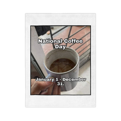 National Coffee Day Velveteen Microfiber Blanket