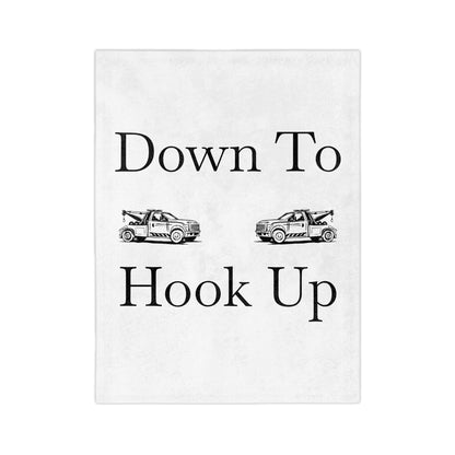 Down To Hook Up Velveteen Microfiber Blanket