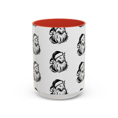 Santa Paws Cat 2-Tone Coffee Mug