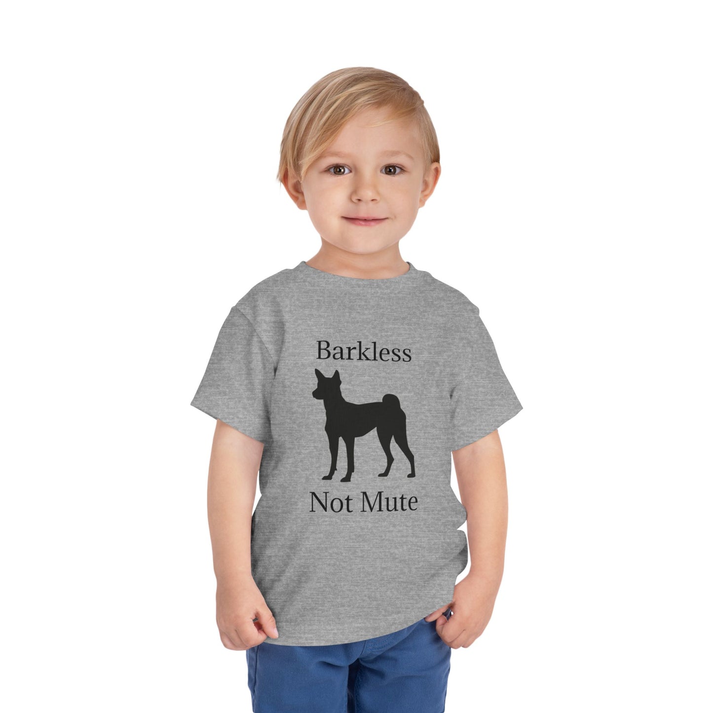 Barkless Not Mute Toddler Unisex Short Sleeve Crewneck Tee
