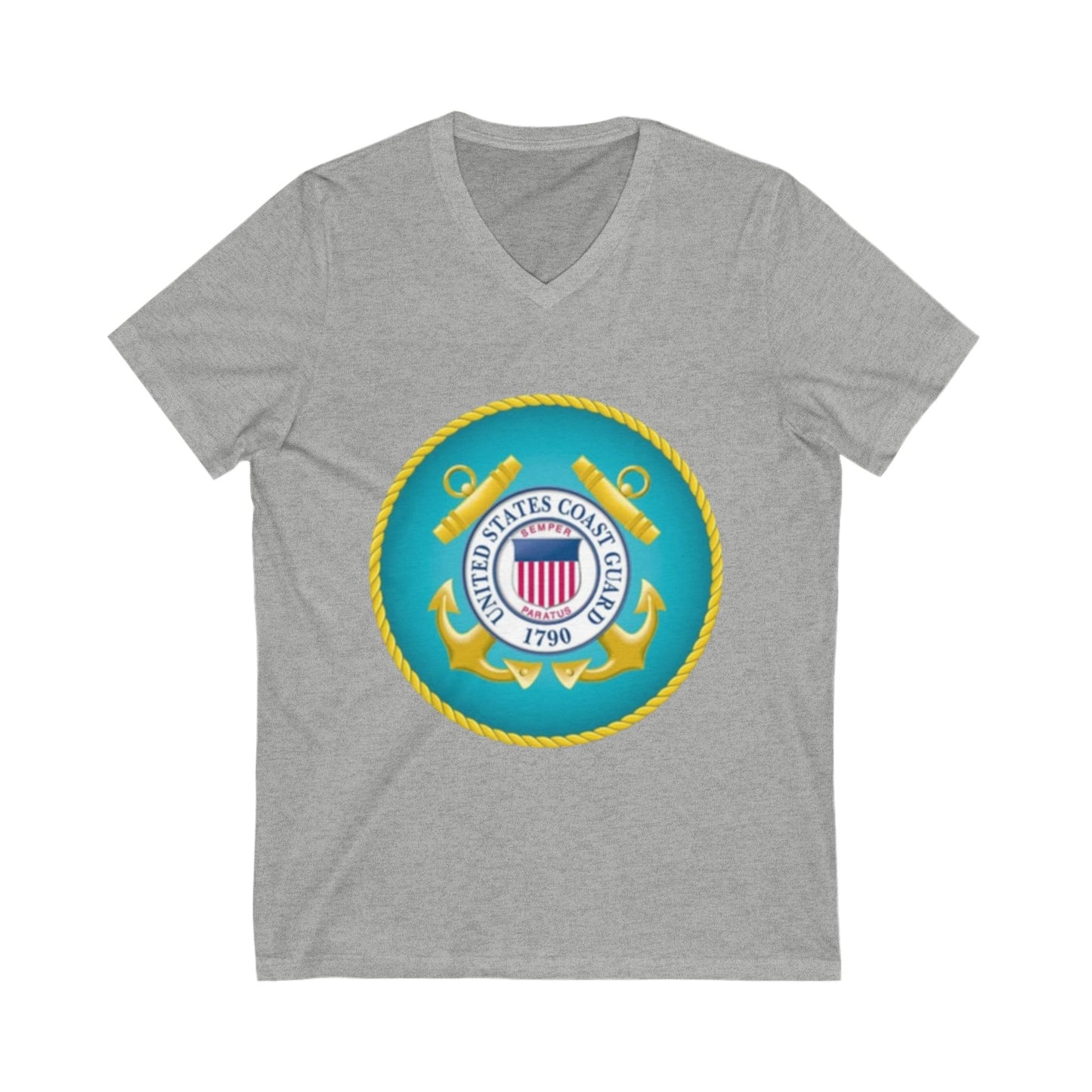 US Coast Guard Unisex Short Sleeve V-Neck Tee