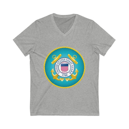 US Coast Guard Unisex Short Sleeve V-Neck Tee