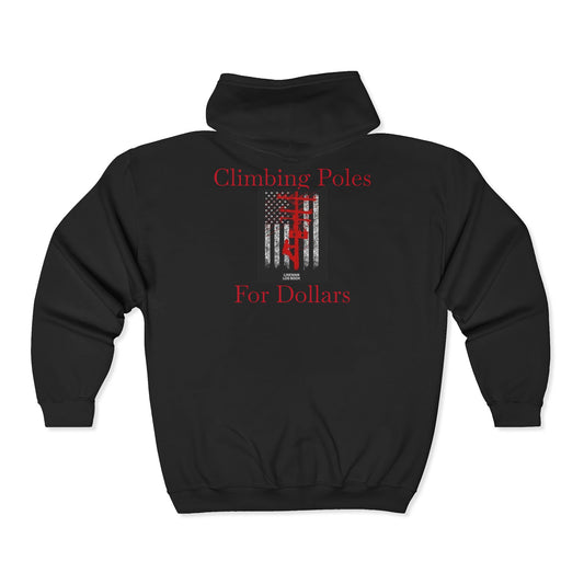 Climbing Poles Unisex Full Zip Hoodie