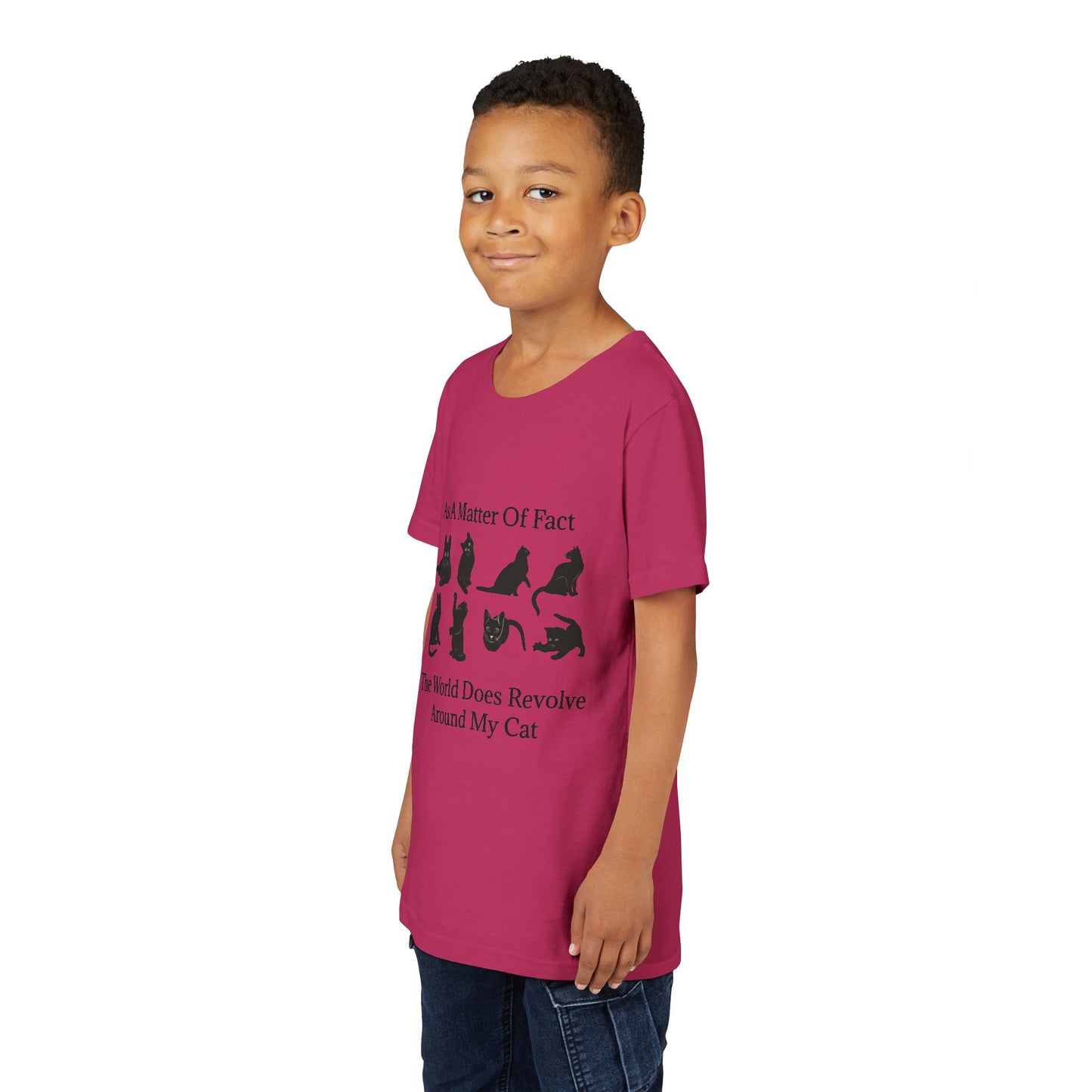 Matter Of Fact Cat Youth Unisex Short Sleeve Crewneck Tee