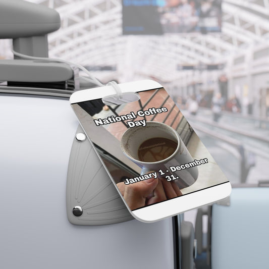 National Coffee Day Luggage Tag