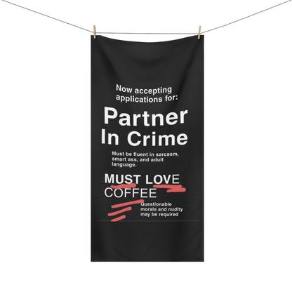 Partner In Crime Mink-Cotton  Beach Towel
