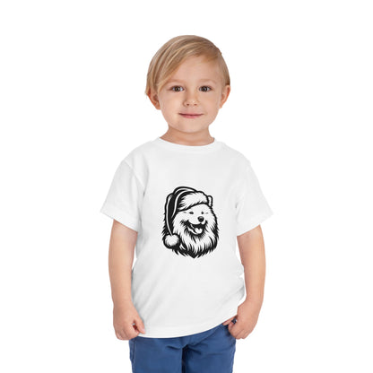 Santa Paws Samoyed Toddler Unisex Short Sleeve Crewneck Tee