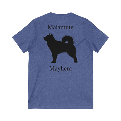 Malamute Mayhem Unisex Short Sleeve V-Neck Tee