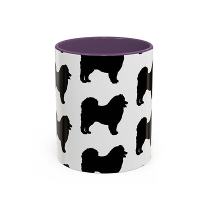 Samoyed Silhouette 2-Tone Coffee Mug