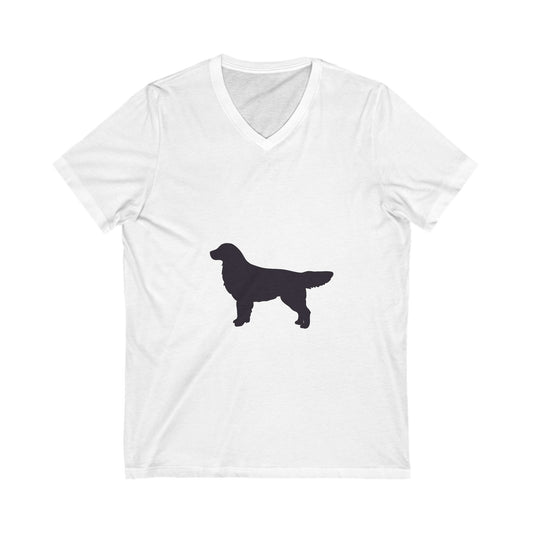 Golden Silhouette Unisex Short Sleeve V-Neck Tee