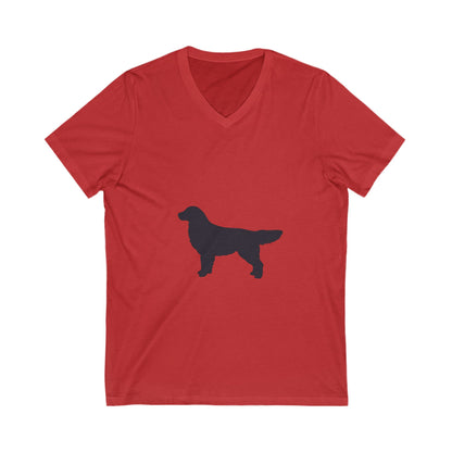Golden Silhouette Unisex Short Sleeve V-Neck Tee
