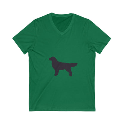 Golden Silhouette Unisex Short Sleeve V-Neck Tee