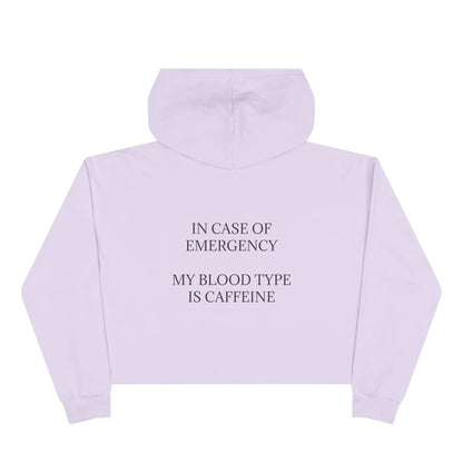 Blood Type Women's Crop Hoodie