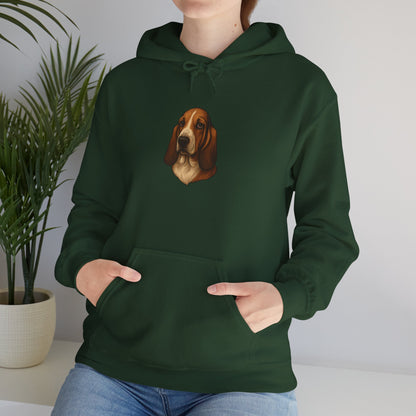 Basset Hound Head Unisex Hoodie