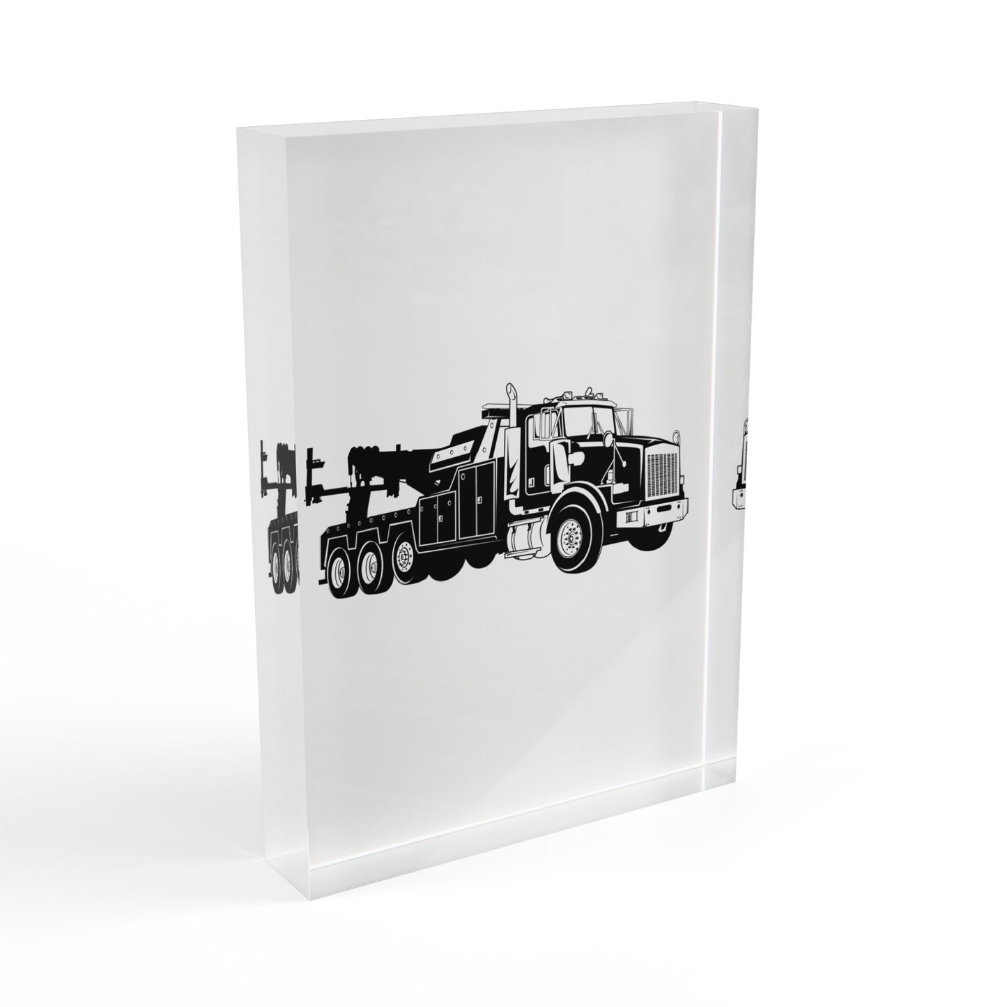 Heavy Tow Truck Acrylic Photo Block