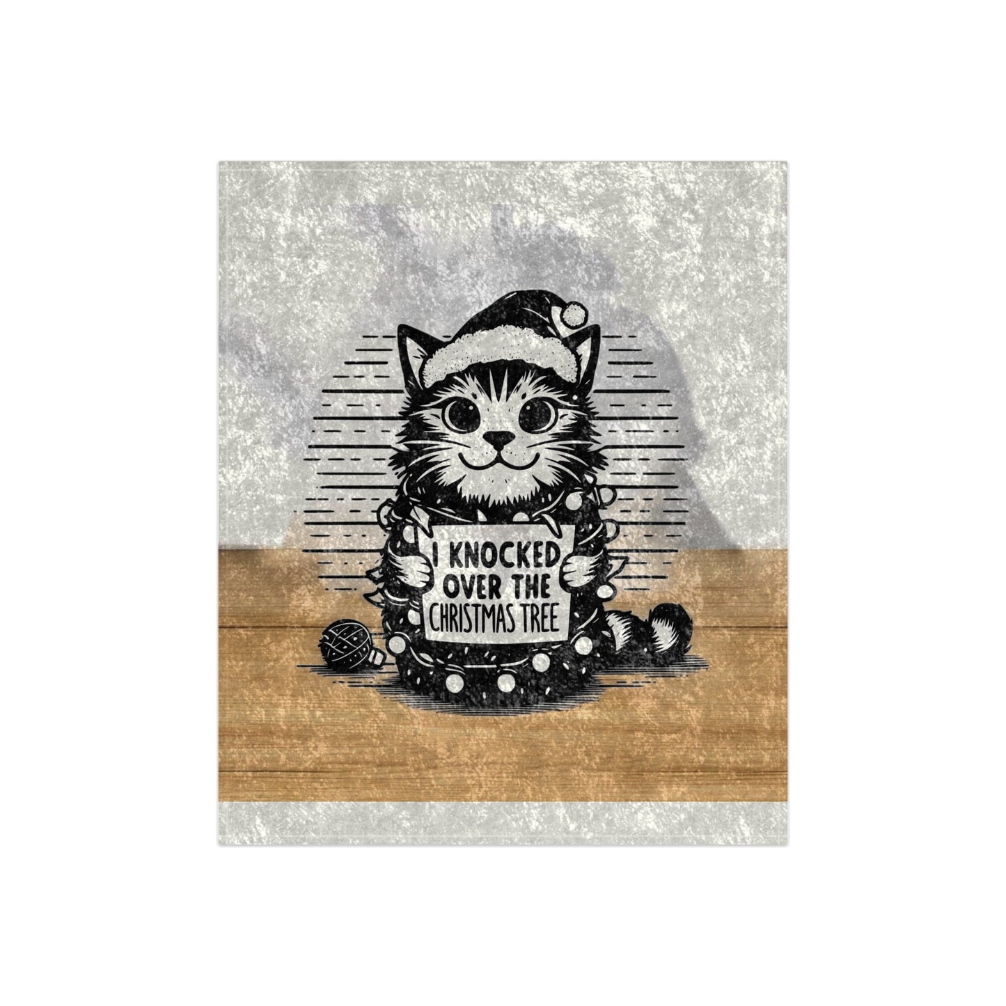 Naughty Cat Crushed Velvet Blanket