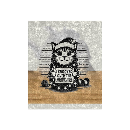 Naughty Cat Crushed Velvet Blanket