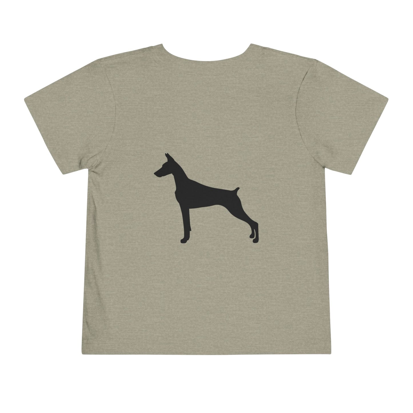 Doberman Silhouette Toddler Unisex Short Sleeve Crewneck Tee