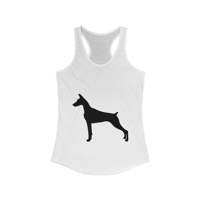 Doberman Silhouette Women's Racerback Tank