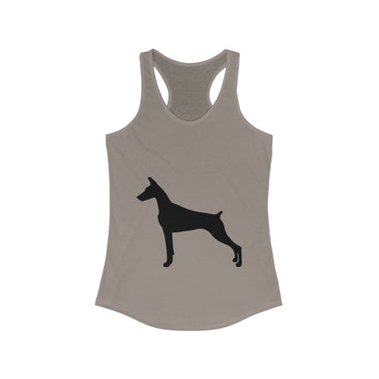 Doberman Silhouette Women's Racerback Tank