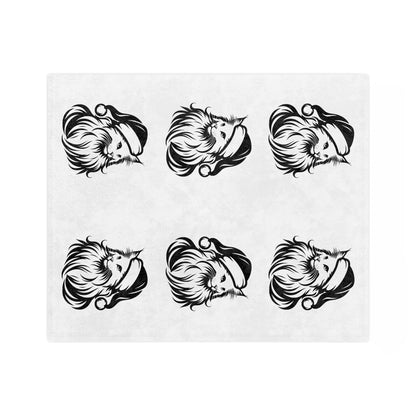 Santa Paws Cat Velveteen Microfiber Blanket
