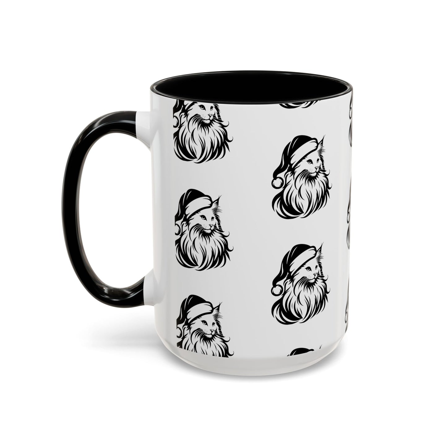 Santa Paws Cat 2-Tone Coffee Mug