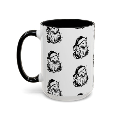 Santa Paws Cat 2-Tone Coffee Mug