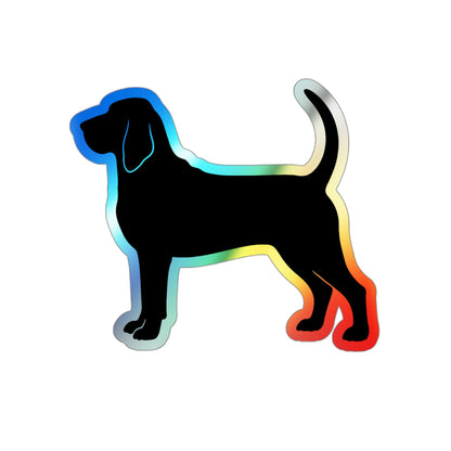 Bloodhound Silhouette Holographic Sticker
