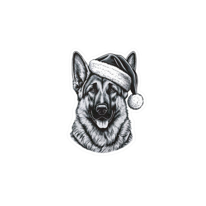 Santa Paws German Shepherd Vinyl Decal