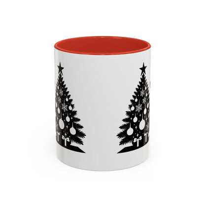 Golden Christmas Tree 2-Tone Coffee Mug