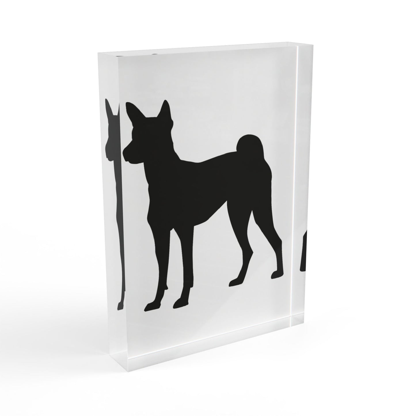 Basenji Silhouette Acrylic Photo Block