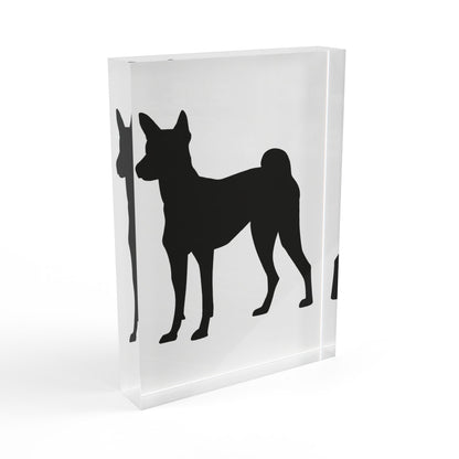 Basenji Silhouette Acrylic Photo Block