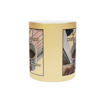 National Coffee Day Metallic Coffee Mug