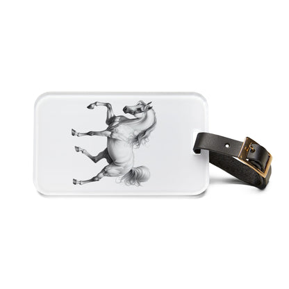 Fancy Pants Leather Strap Luggage Tag