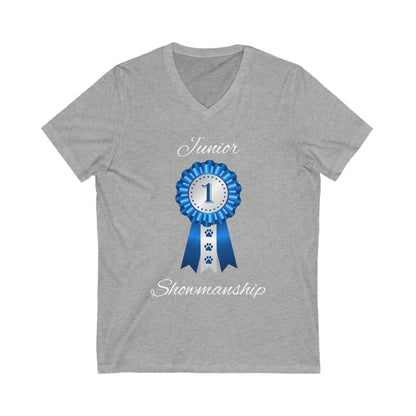 Junior Showmanship Unisex Short Sleeve V-Neck Tee