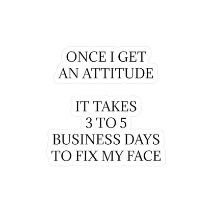 Fix My Face Vinyl Decal