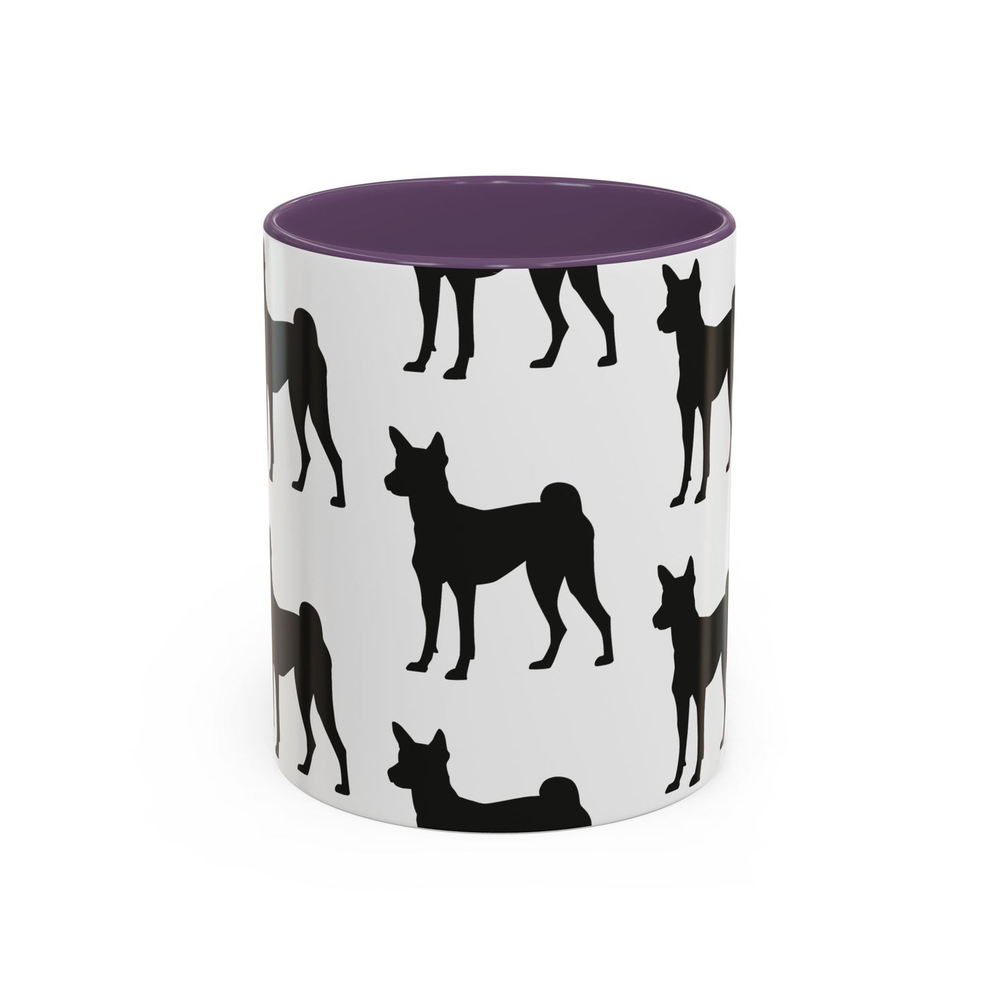 Basenji Silhouette 2-Tone Coffee Mug