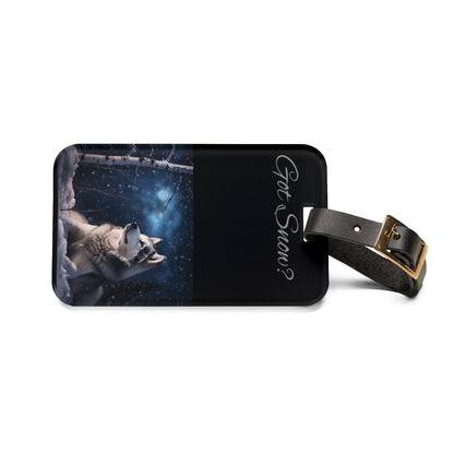 Got Snow? Leather Strap Luggage Tag