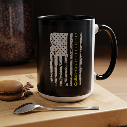 Thin Yellow Line 2-Tone Coffee Mug