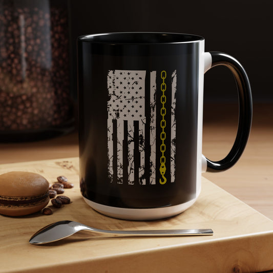 Thin Yellow Line 2-Tone Coffee Mug
