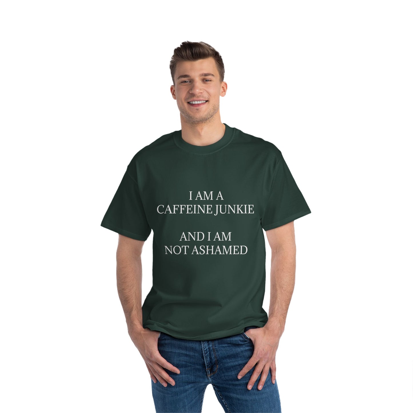 Caffeine Junkie Men's Short-Sleeve Crewneck Tee